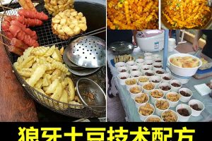 狼牙土豆炸洋芋技术配方教程创业摆摊特色小吃制作视频培训商用