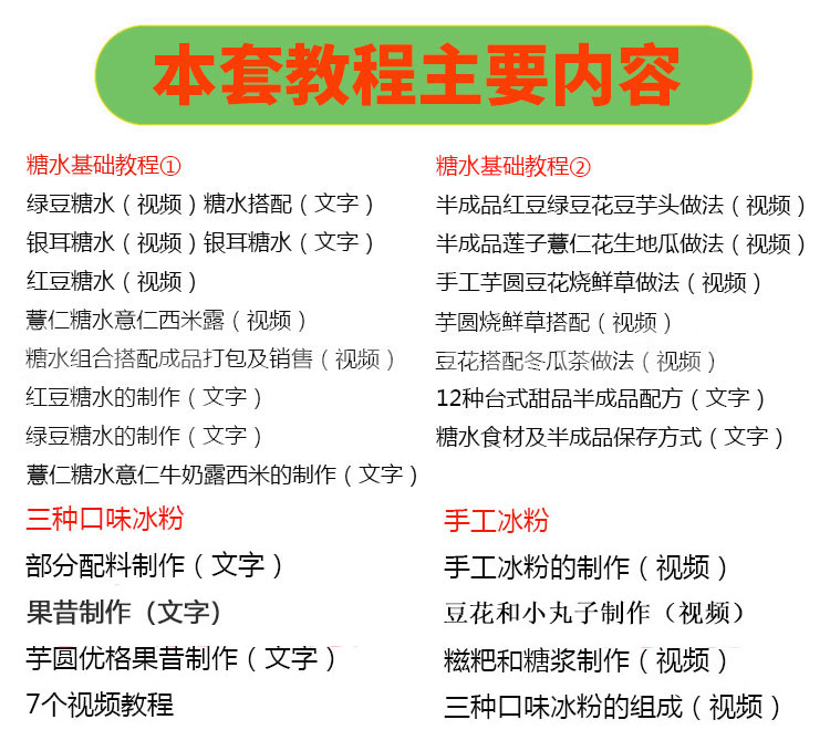 广东化州糖水技术配方教程港式夏季甜饮品摆摊创业小吃教学商用插图2