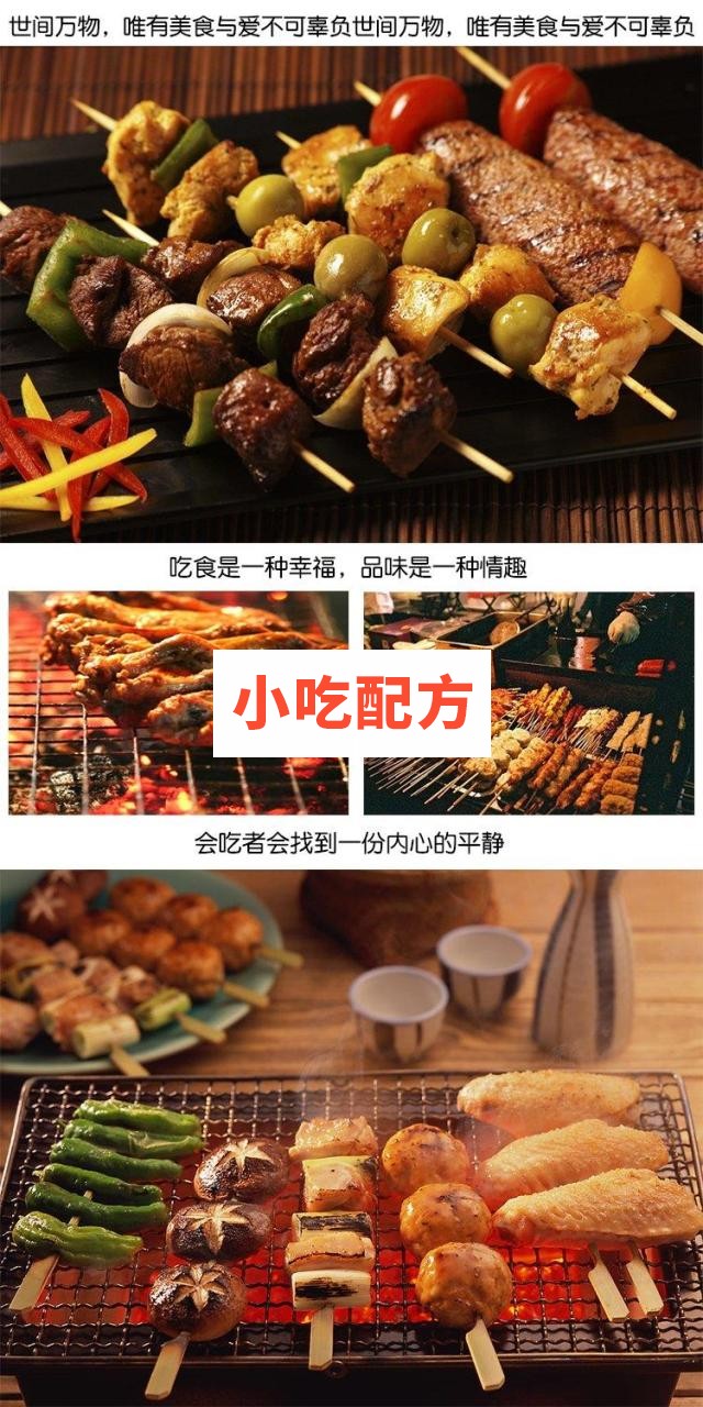 大排档夜市各类烧烤技术配方视频教程插图