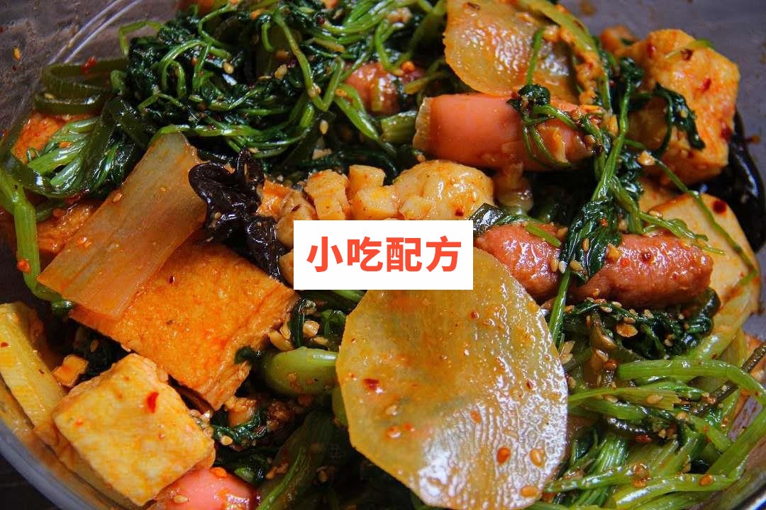 快手网红店小抚顺麻辣拌技术配方视频教程 小吃技术联盟配方资料插图