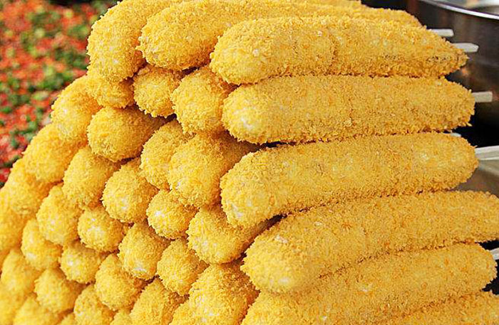 脆皮炸玉米技术配方教程裹粉油炸薯塔炸香蕉摆摊小吃技术教程商用插图3