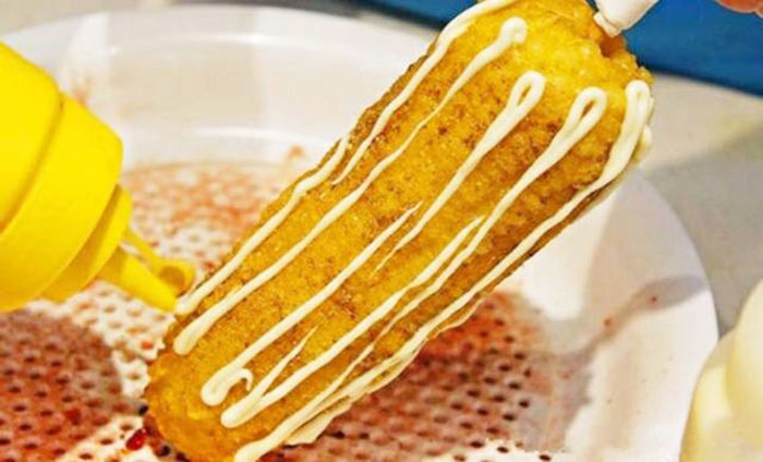 脆皮炸玉米技术配方教程裹粉油炸薯塔炸香蕉摆摊小吃技术教程商用插图5